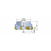12D-TF45-R-10 45° Face mills with reinforced 12 cutting edges inserts of high positive angle for general milling in max. depth of cut ap 5.0 mm - Big-tools Industrial Supply Tools for Metal Cutting